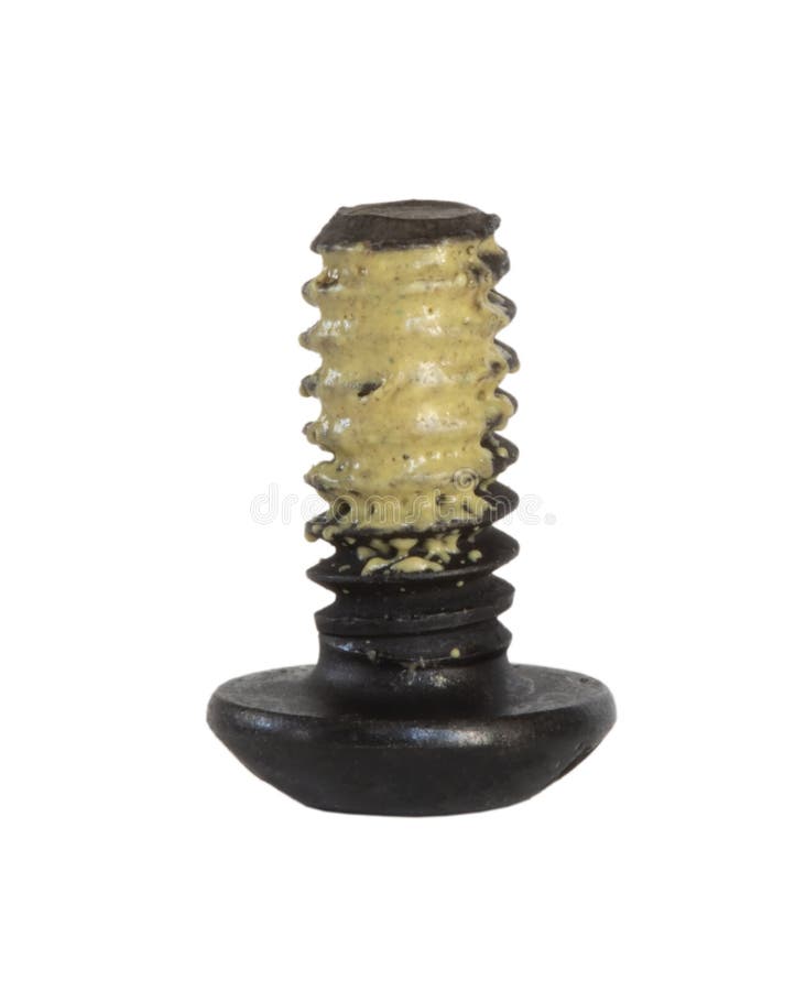 Bolt with Thread Locking Compound Stock Photo Image of tool, metallic