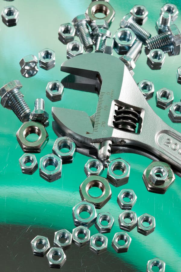 Bolt and wrench stock photo. Image of tool, hardware, bracing 9192836