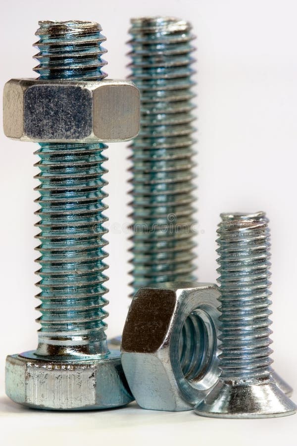 Bolts and nuts stock photo. Image of hexagon, industrial 1232540