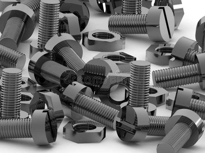 Bolts and nuts stock illustration. Illustration of fastening 26850815