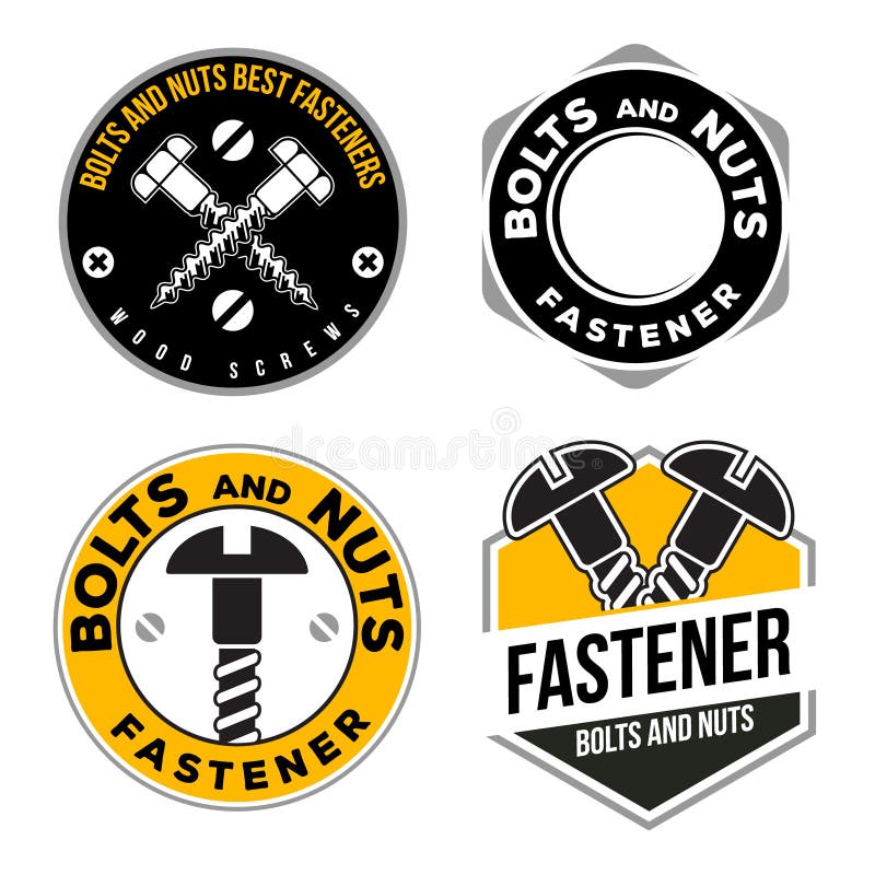 Set bolts and nuts stock vector. Illustration of image 21074628