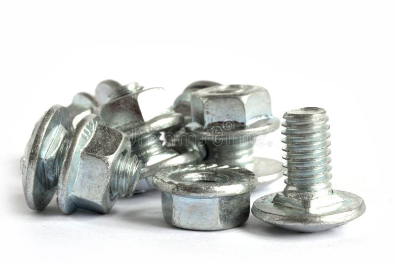 Bolts on white stock image. Image of repair, industry 119398817