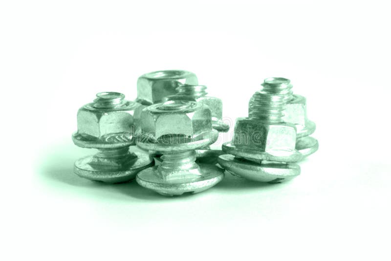 Bolts on white stock image. Image of technics, white 120146417