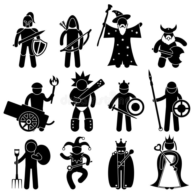 Bom caráter antigo do guerreiro ilustração royalty free Bom caráter antigo do guerreiro ilustração royalty free