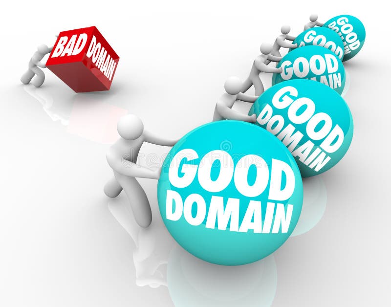 Bom contra o negócio mau do Internet do Web site do URL dos Domain Name ilustração do vetor Bom contra o negócio mau do Internet do Web site do URL dos Domain Name ilustração do vetor