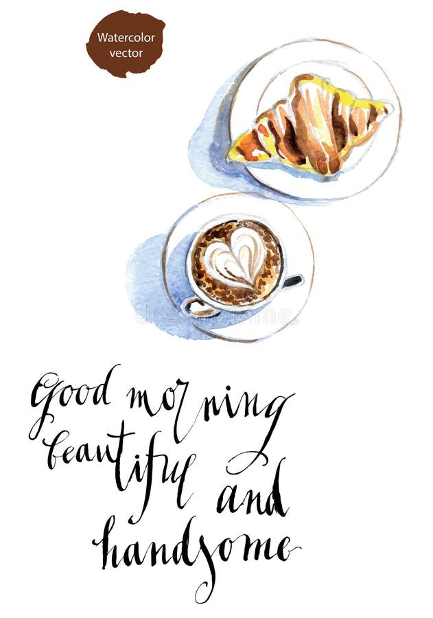 Bom dia bonito e considerável ilustração stock