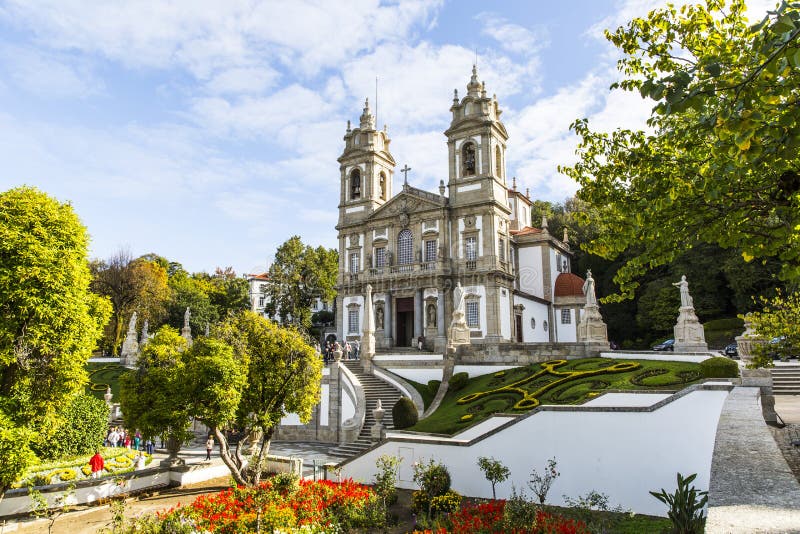 Bom Jesus gör Monte nära Braga arkivbilder Bom Jesus gör Monte nära Braga arkivbilder