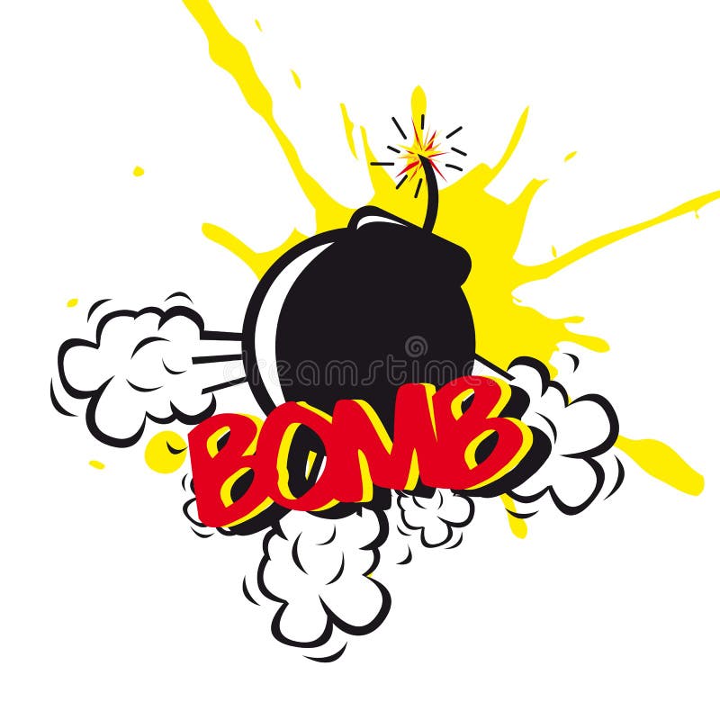 Bomb comic stock illustration. Illustration of conflict - 25706734