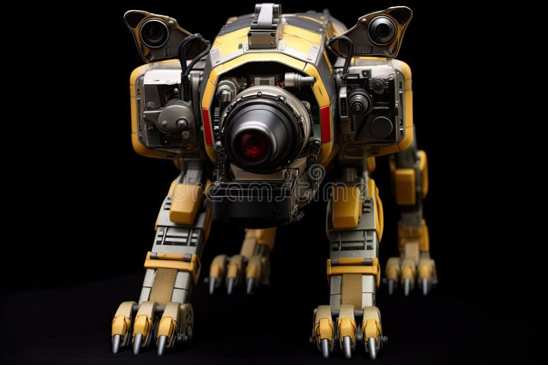 Bomb Exploration Robot Dog. Generative Ai royalty free illustration