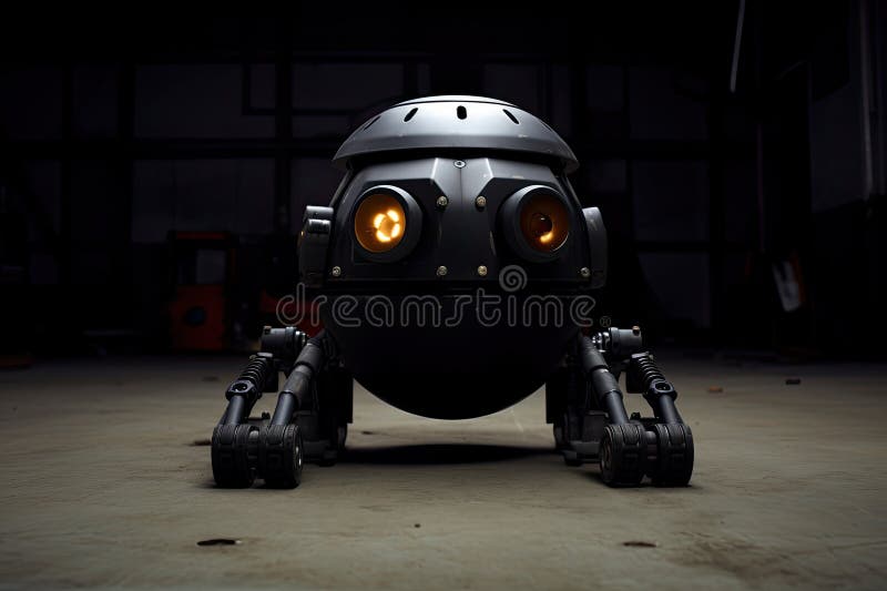 Bomb Exploration Robot. Generative Ai vector illustration
