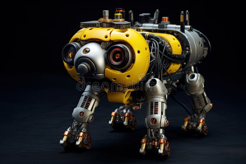 Bomb Exploration Robot. Generative Ai vector illustration