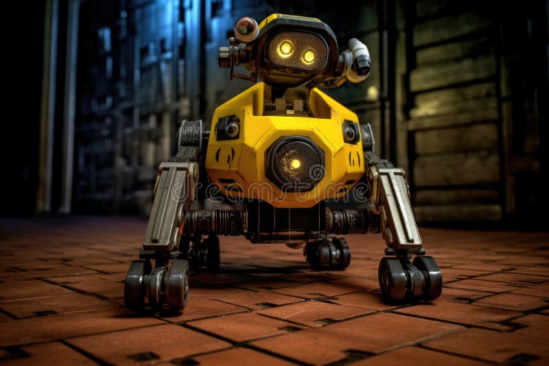 Bomb Exploration Robot. Generative Ai stock illustration