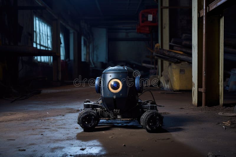 Bomb Exploration Robot. Generative Ai stock illustration