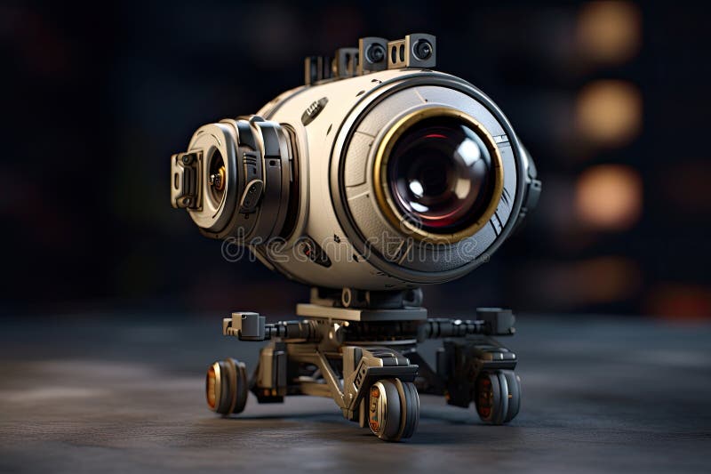 Bomb Exploration Robot. Generative Ai stock illustration