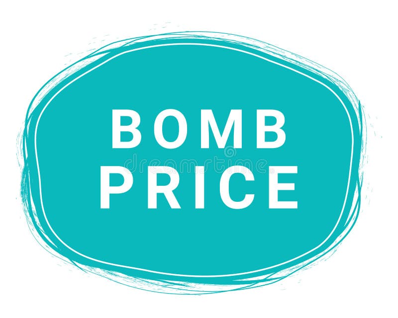 Bomb Price, Speech Bubble Banner, Element Design Template, App Icon, Vector Illustration. stock illustration