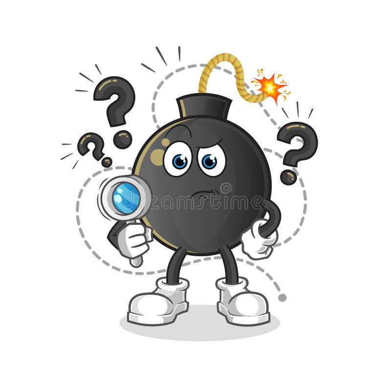 Bomb searching illustration. character vector vector illustration