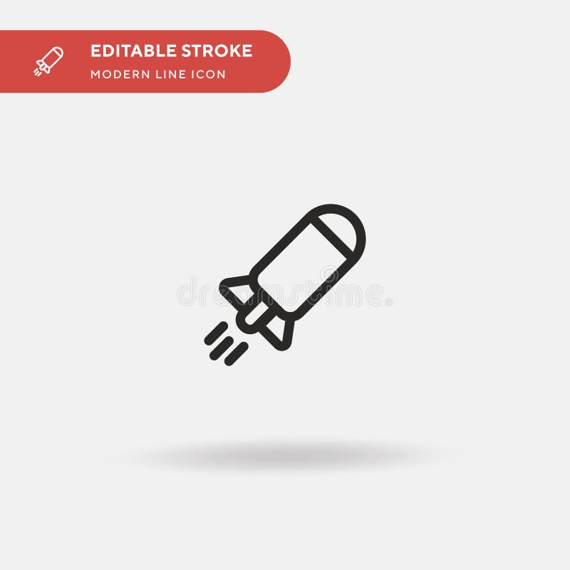 Bomb Simple vector icon. Illustration symbol design template for web mobile UI element. Perfect color modern pictogram on editable royalty free illustration