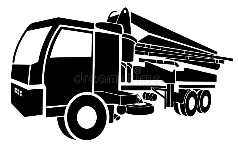 Bomba de betão ilustração stock