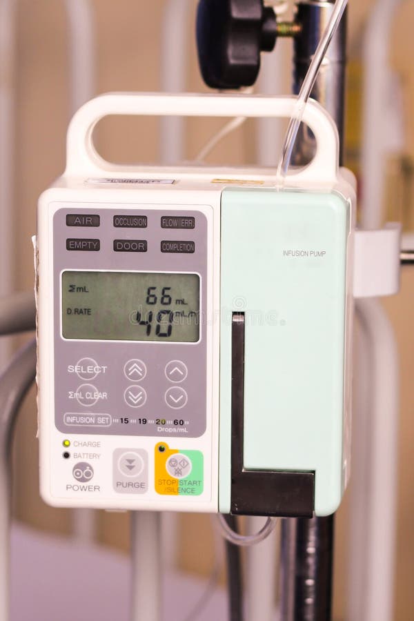 Bomba da infusão do líquido de corpo imagem de stock