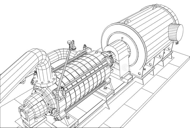 Ilustração Técnica Do Desenho Do Motor Da Motocicleta Ilustração do Vetor -  Ilustração de forma, engenharia: 85189776