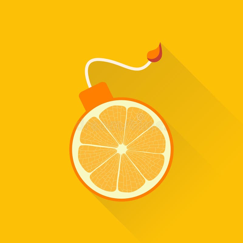 Bomba dos doces do fruto no estilo liso ilustração do vetor