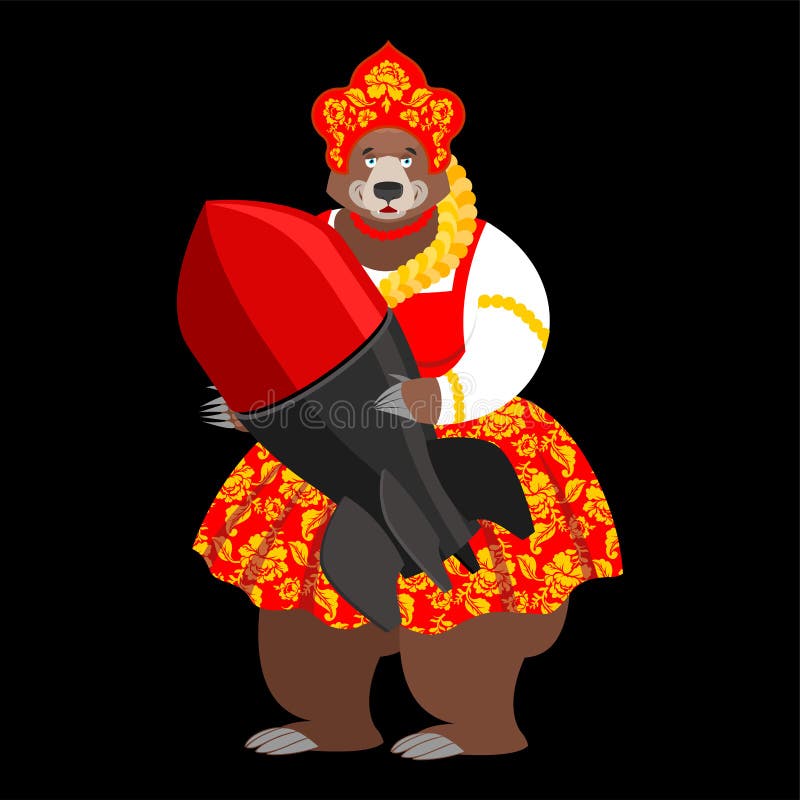 Bomba y oso rusos Armas nucleares en Rusia Ilustraci?n del vector ilustración del vector Bomba y oso rusos Armas nucleares en Rusia Ilustraci?n del vector ilustración del vector
