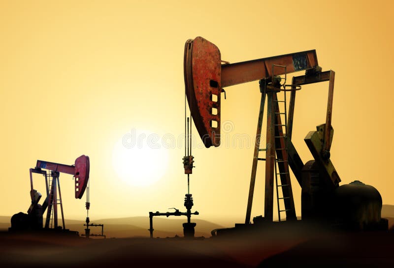Bombas de petróleo foto de archivo