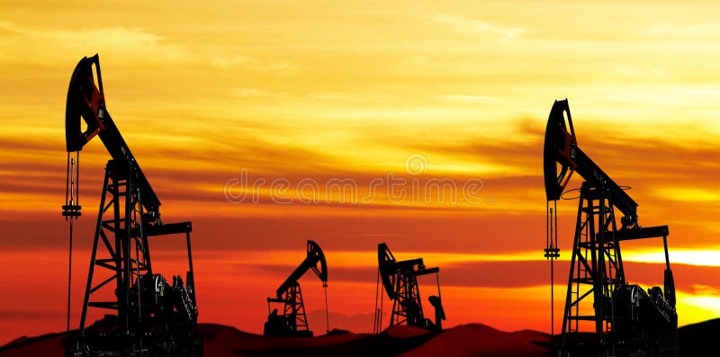 Bombas de petróleo fotografía de archivo libre de regalías