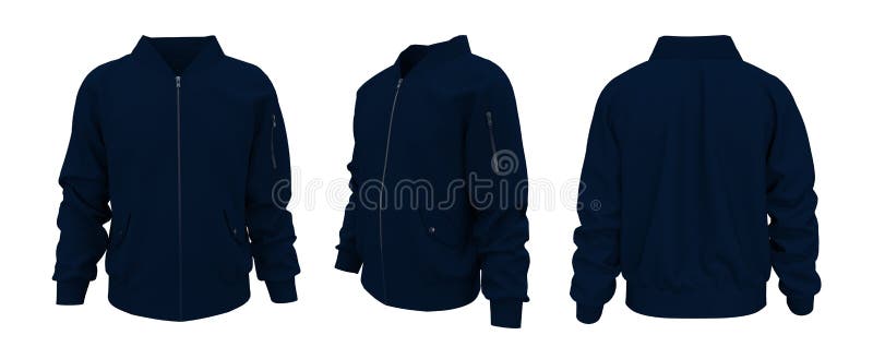 Download Bomber Jacket Mockup Design Presentation For Print Stock Illustration Illustration Of Clothing Empty 205401131