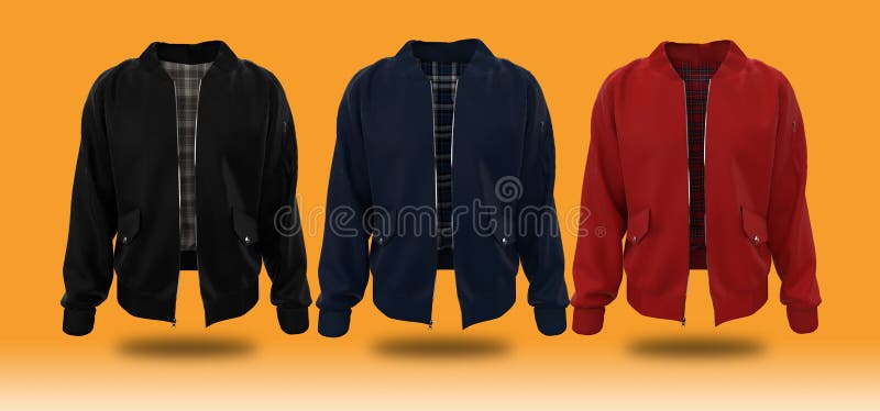 Download Blank Bomber Jacket Mockup In Front View Stock Illustration Illustration Of Isolated Apparel 201081432