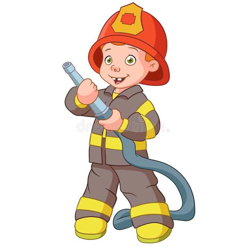 Bombero sonriente stock de ilustración Bombero sonriente stock de ilustración