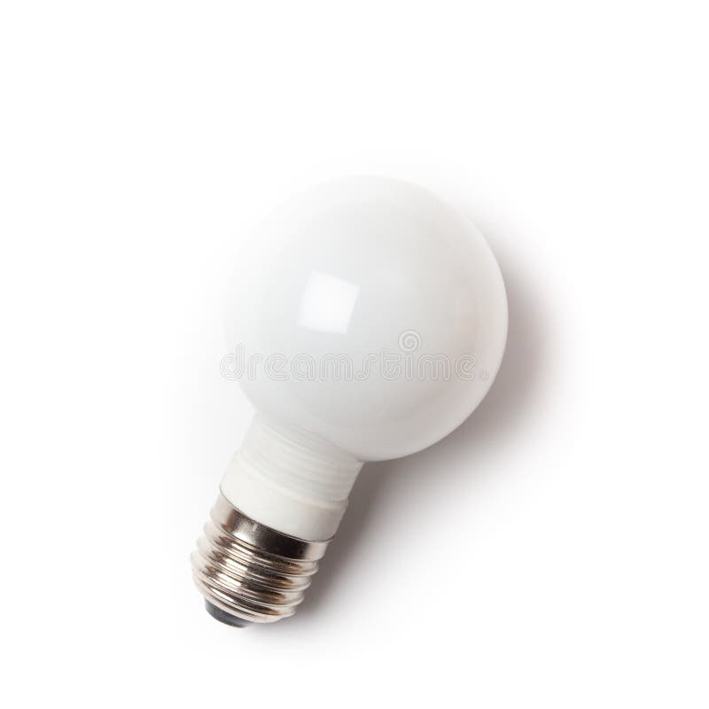Bombilla ahorro de energía moderna del LED en forma de la bola fotografía de archivo Bombilla ahorro de energía moderna del LED en forma de la bola fotografía de archivo