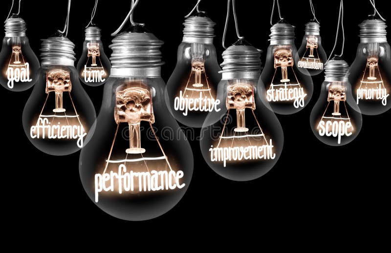 Bombillas con concepto del funcionamiento imagenes de archivo Bombillas con concepto del funcionamiento imagenes de archivo