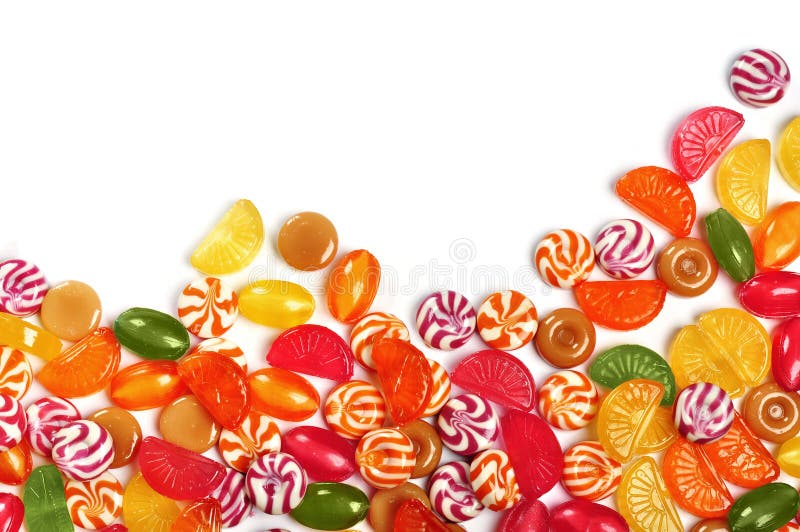 Bomboane de fructe amestecate, colorate stock images