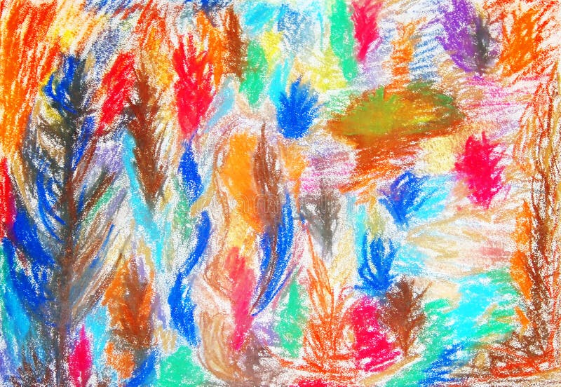 Bomen Kleur het schilderen Zachte pastelkleur op aquarelle document royalty-vrije illustratie Bomen Kleur het schilderen Zachte pastelkleur op aquarelle document royalty-vrije illustratie