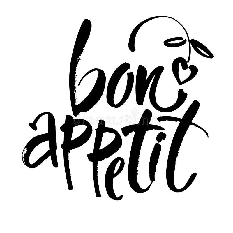 Bon appetit Karte Hand gezeichnet, Hintergrund beschriftend Tintenillustration Moderne Bürstenkalligraphie Getrennt auf weißem Hi vektor abbildung Bon appetit Karte Hand gezeichnet, Hintergrund beschriftend Tintenillustration Moderne Bürstenkalligraphie Getrennt auf weißem Hi vektor abbildung