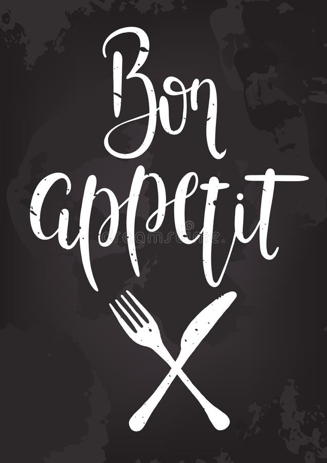 Bon appetit poster stock vector. Illustration of banner 85589732
