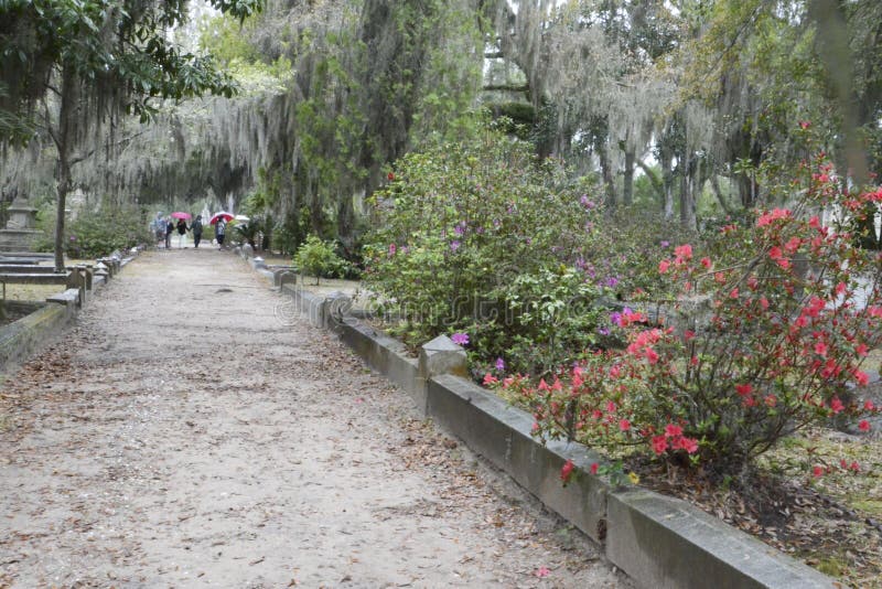 Bonaventure Cemetery un jour pluvieux photographie stock libre de droits Bonaventure Cemetery un jour pluvieux photographie stock libre de droits