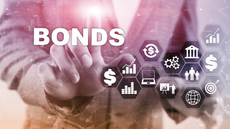 Bond Finance Banking Technology Business concept. Electronic Online Trade Market Network. vector illustration Bond Finance Banking Technology Business concept. Electronic Online Trade Market Network. vector illustration