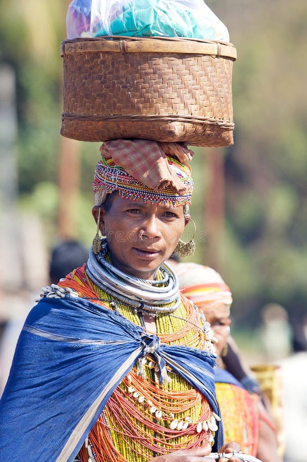 Bonda tribal woman royalty free stock image