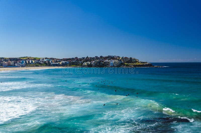 Bondi Beach stock image. Image of surfer, blue, australia 77436557