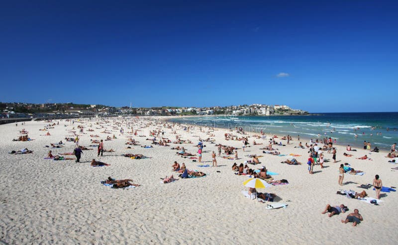 Bondi Beach in Sydney, Australia stock images