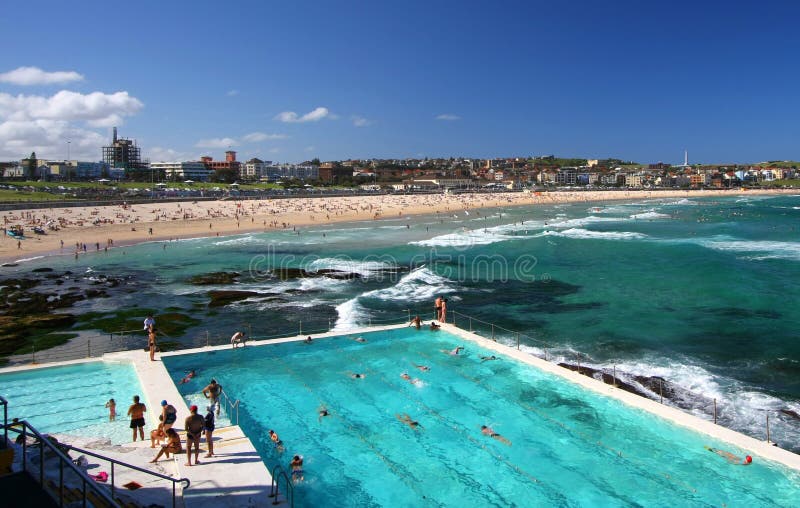 Bondi beach in Sydney, Australia stock images