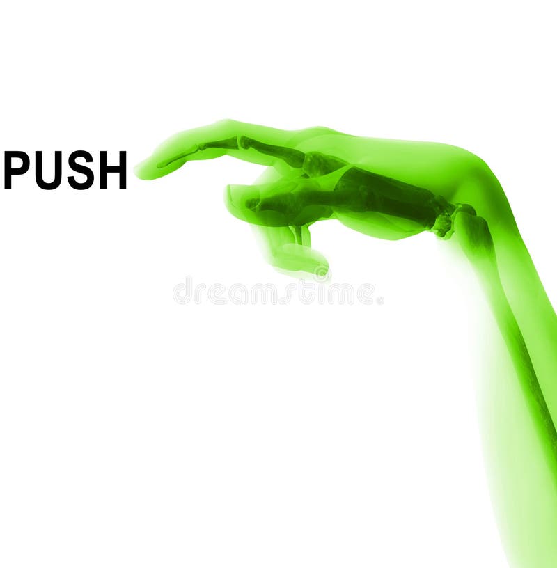 Bone Hand Pushing Button 22