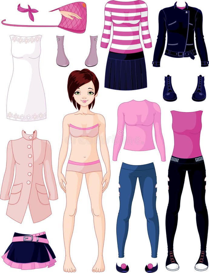 Um Conjunto De Roupas E Um Quarto Para A Boneca De Papel Vetor PNG , Papel,  Coleção, Roupas Imagem PNG e Vetor Para Download Gratuito