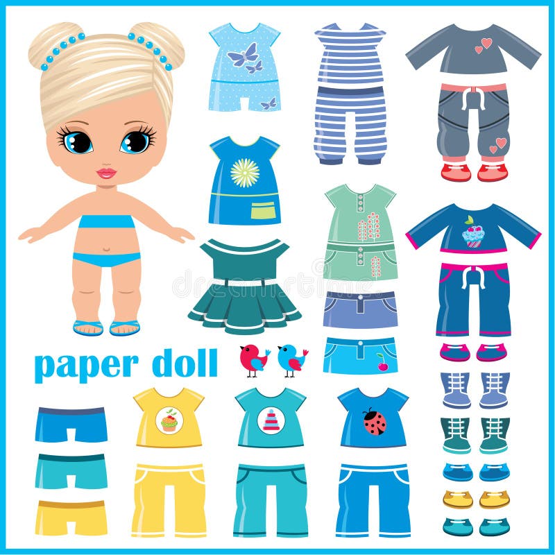 Image result for bonecas de papel para imprimir com muitas roupas