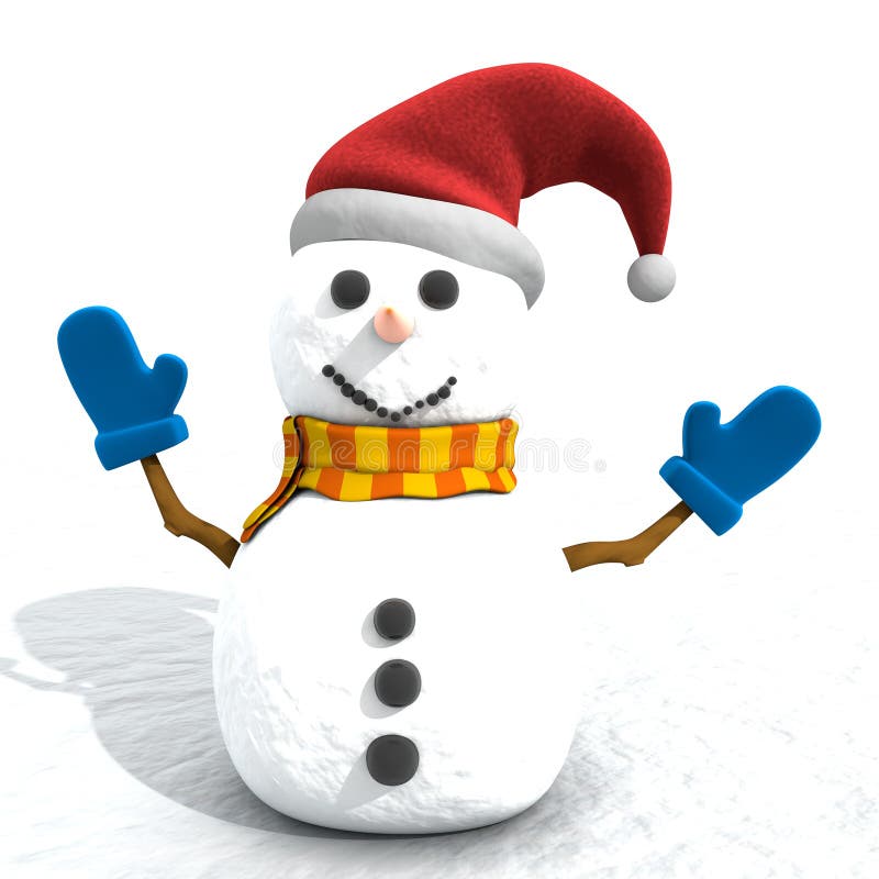 Boneco de neve dos desenhos animados ilustração royalty free Boneco de neve dos desenhos animados ilustração royalty free