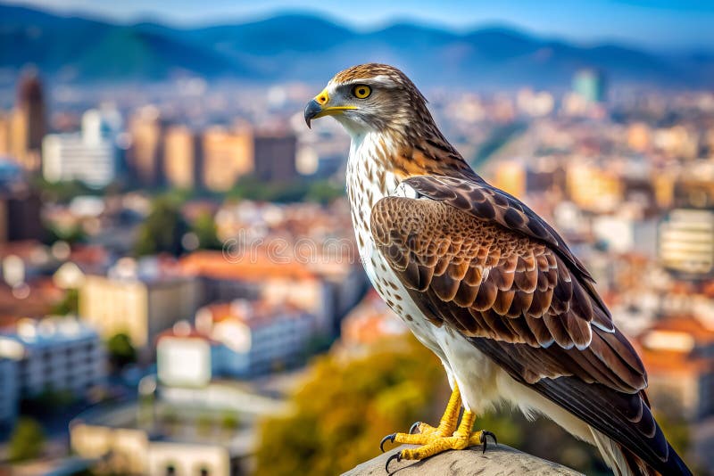Bonellis eagle arg city royaltyfri illustrationer