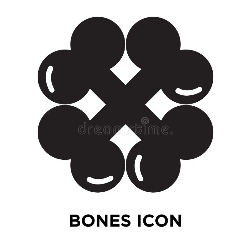 Bones icon vector isolated on white background, logo concept of stock illustration Bones icon vector isolated on white background, logo concept of stock illustration