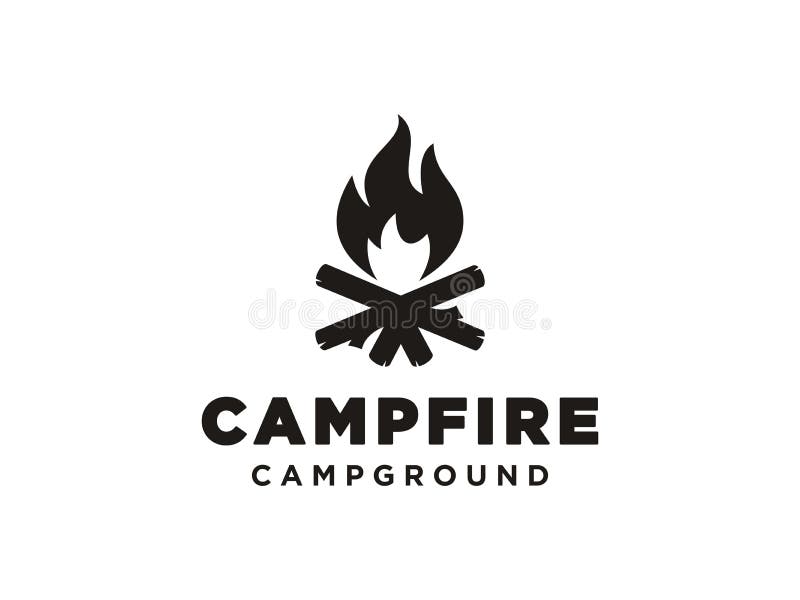 Bonfire Camp Fire Flame Vintage Retro Logo Design. Usable for Business ...